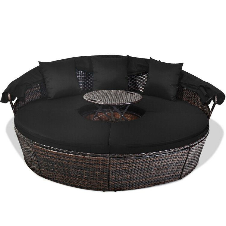 Thumbnail: Outdoor Daybed with Retractable Canopy