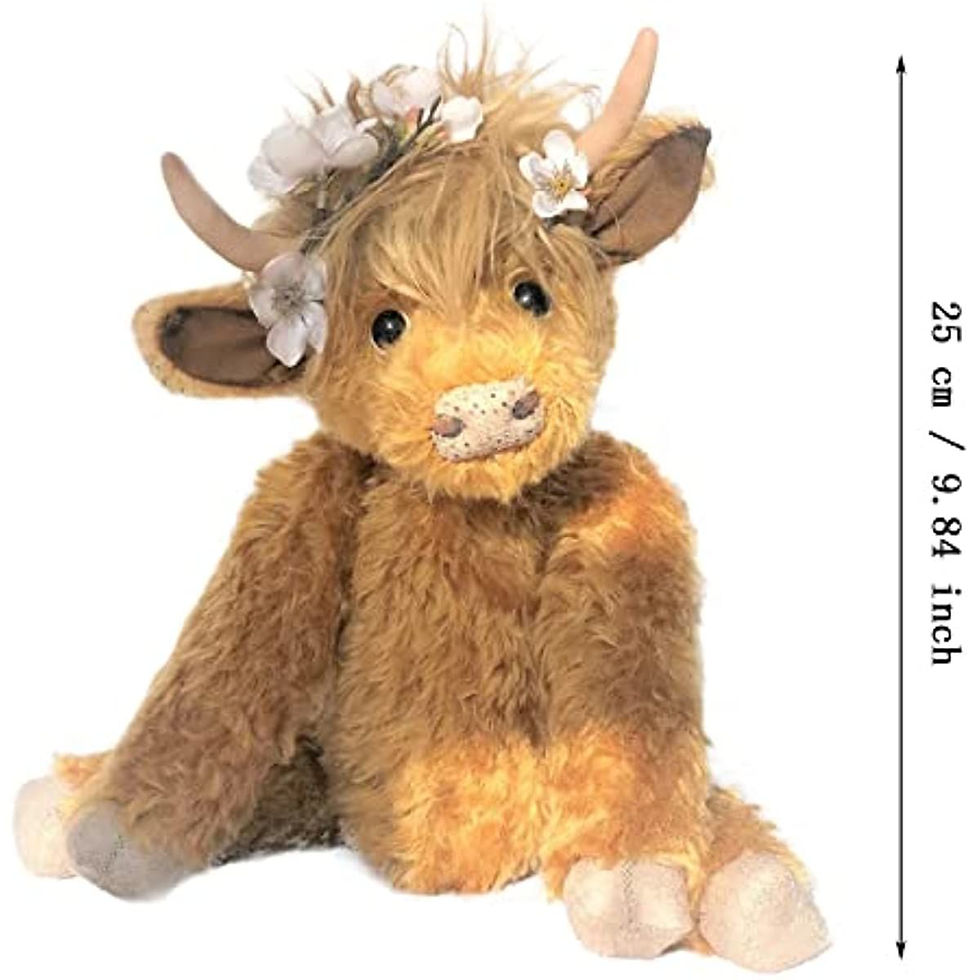Thumbnail: Zasekb Scottish Highland Cow Plush; Realist Plush Decorative Pillow Birthday 