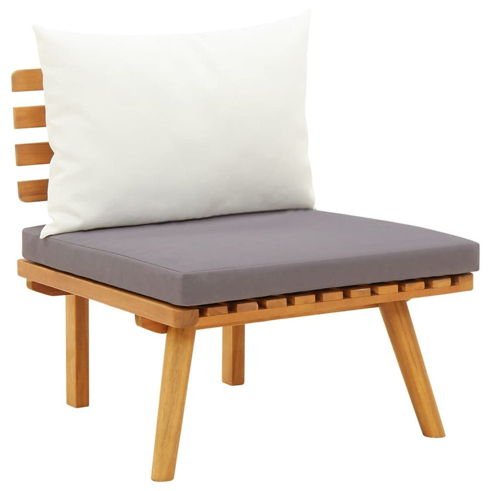 Thumbnail: 8 Piece Patio Lounge Set with Cushions Solid Acacia Wood