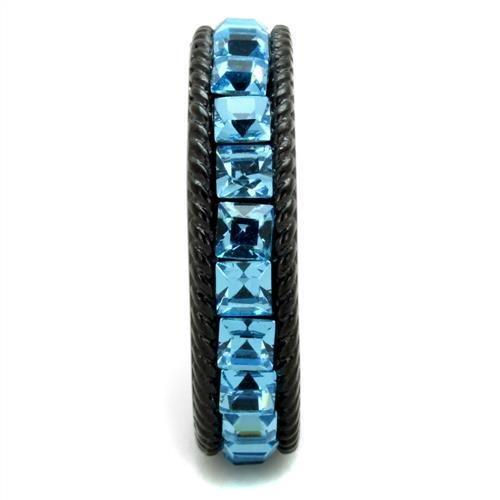 Thumbnail: TK1867 - IP Black(Ion Plating) Stainless Steel Ring with Top Grade