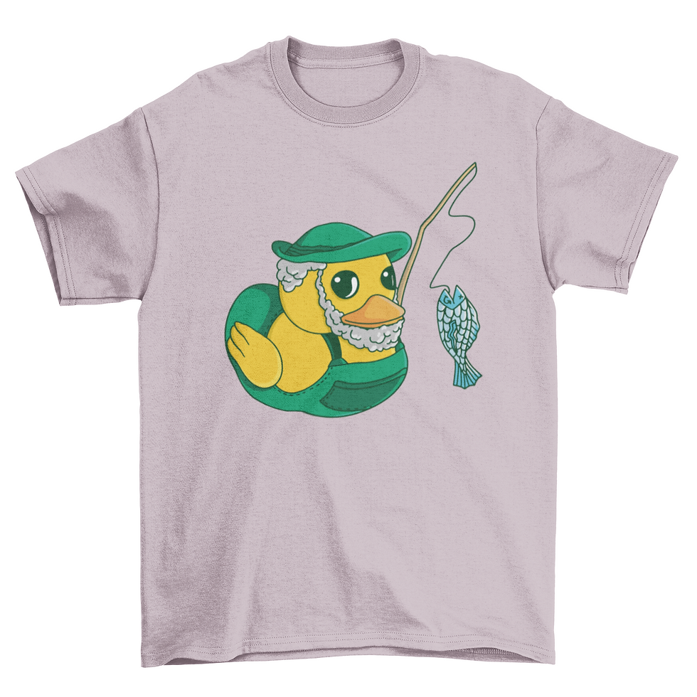 Thumbnail: Fishing rubber duck cartoon t-shirt
