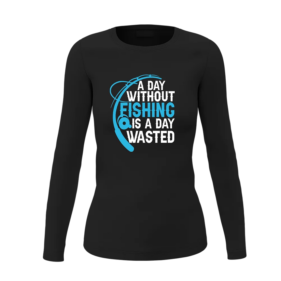 Thumbnail: A Day Without Fishing Women Long Sleeve Shirt