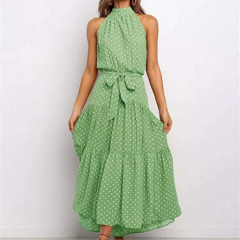 Thumbnail: Women's Dreses Halter Strapless Neck Floral Print Summer Vacation Dresses