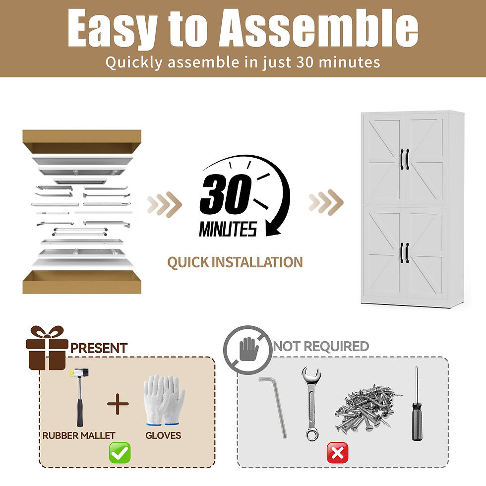 Thumbnail: White Steel Kitchen Pantry Storage Cabinet with Adjustable shelves, heavy