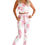 Thumbnail: Pink Mottled Print Flounced Crop Top and Pant Set