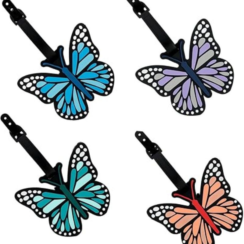Purple Luggage Tag,4PCS Luggage Identifieromen Travel Bags and Suitcases (4)