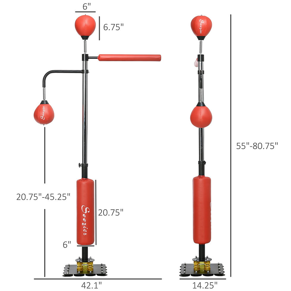 Thumbnail: 4.6'-6.7' Speed Bag Boxing Bag Stand, Reflex Bag Boxing Training 