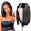 Thumbnail: Short Bob U Part Wig Human Hair Straight Brazilian Remy Glueless Wigs