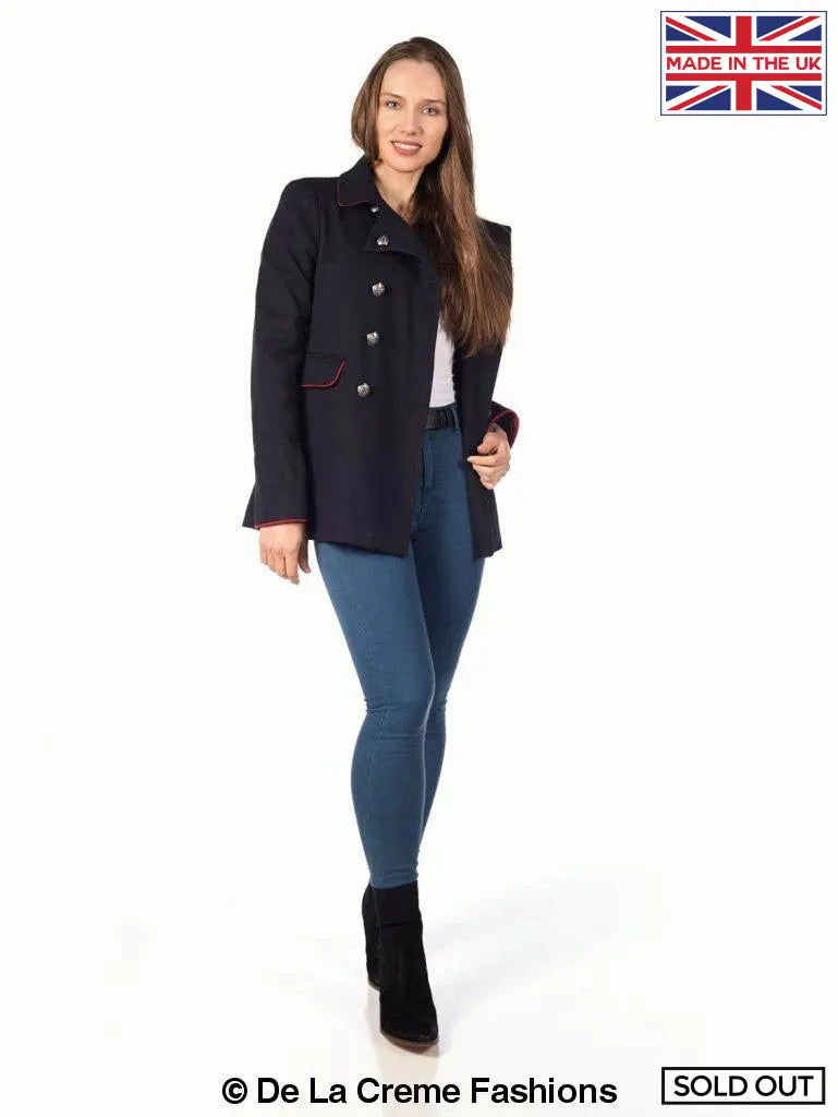 Thumbnail: De La Creme Womens Military Style Pea Coat