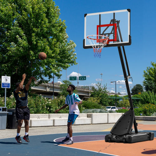 Thumbnail: Basketball Hoop Basketball System 7.5ft-10ft Height Adjustable