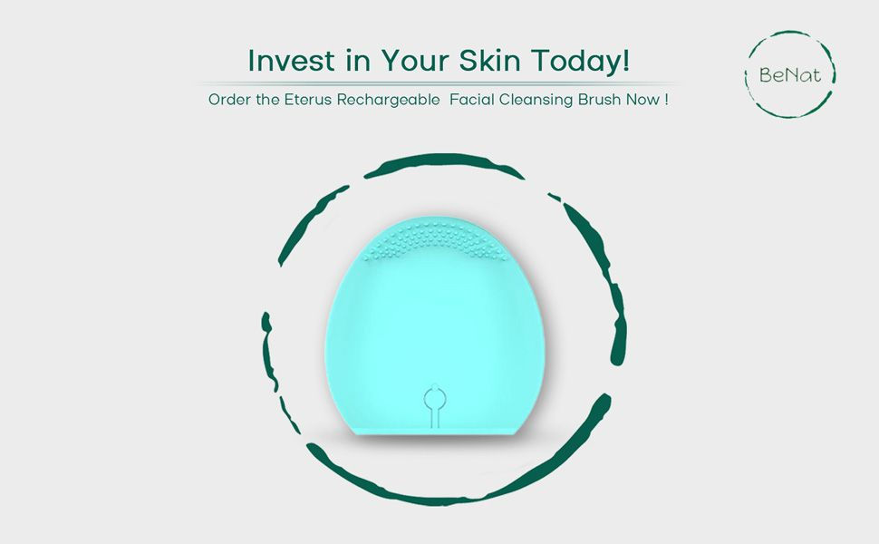 Thumbnail: Rechargeable Silicone Facial Cleansing Brush - Waterproof 
