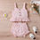 Thumbnail: Baby Girl Floral Print Ruffle Hem Design Tops Combo Shorts Sets