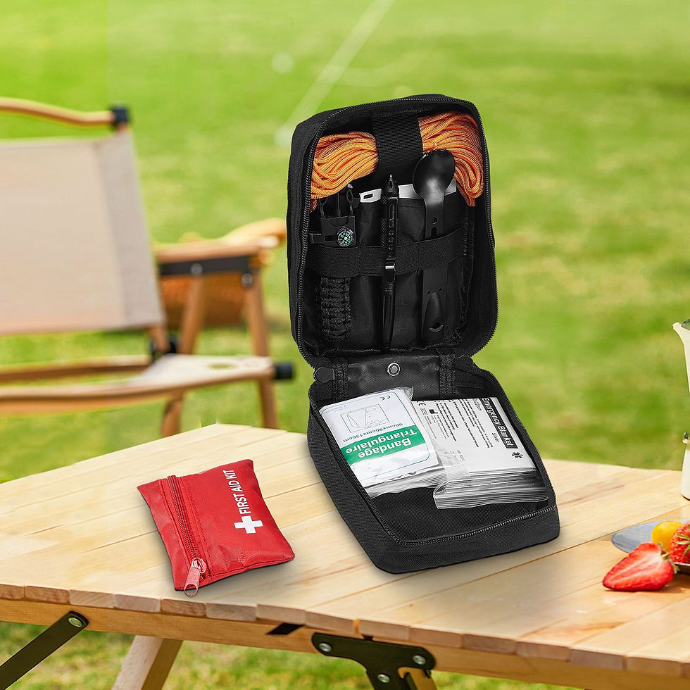 Thumbnail: Survival First Aid Kit, 250 Men Women Camping, Boat, Earthquake, Hiking