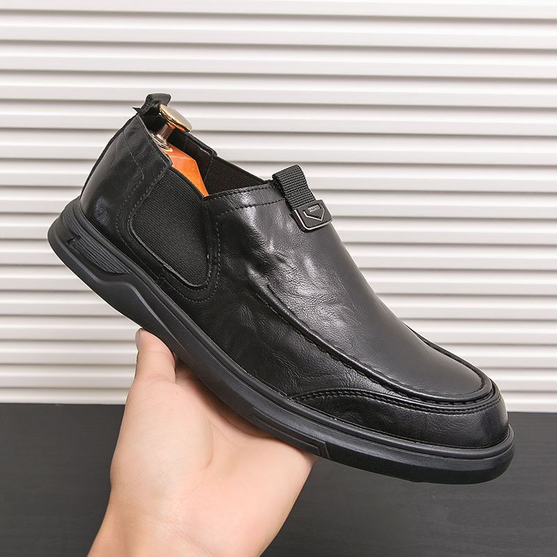Thumbnail: New men's formal business casual leather shoes slip-on loafers 