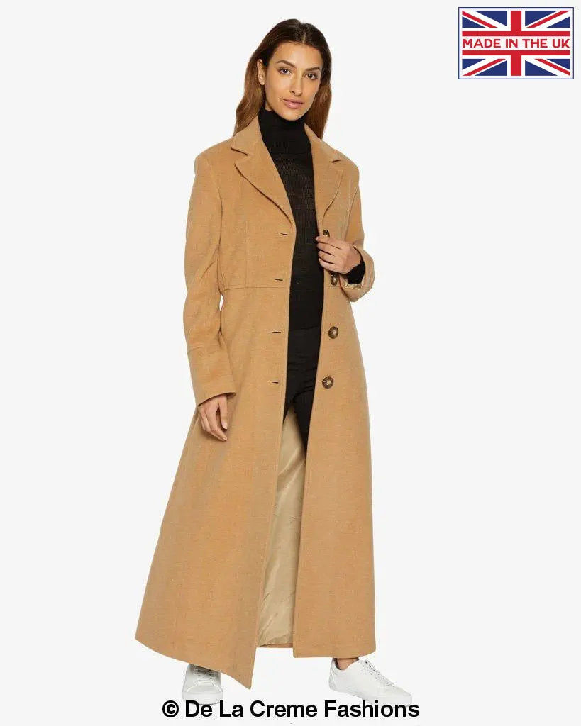 Thumbnail: Slim Fit Wool Blend Longline Maxi Coat (1816)