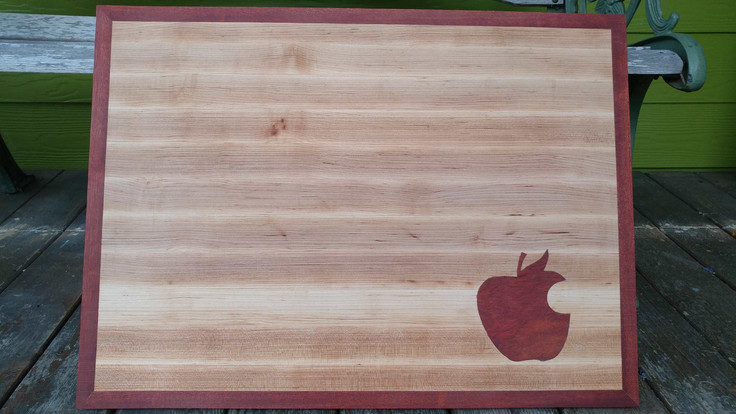 Maple & Blood Wood Inlay Cutting Board