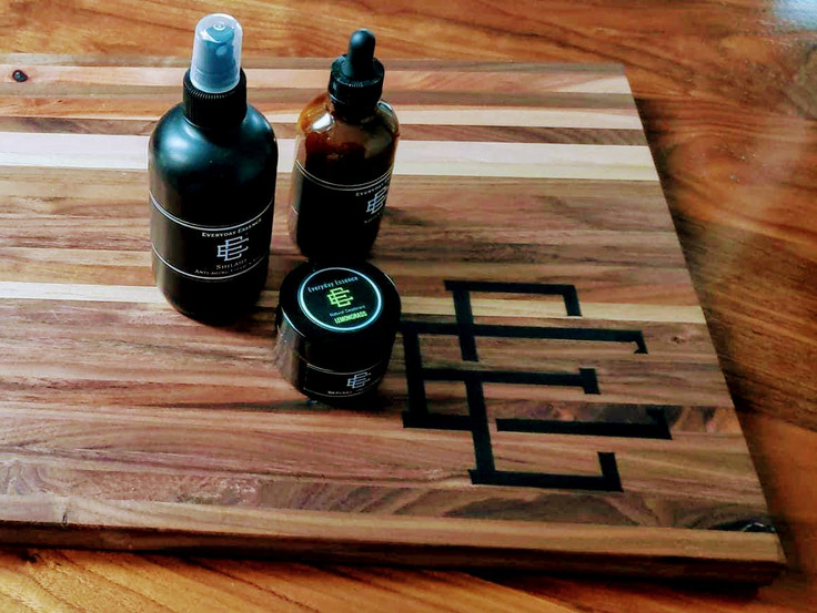 Walnut Cutting Board with Epoxy Logo