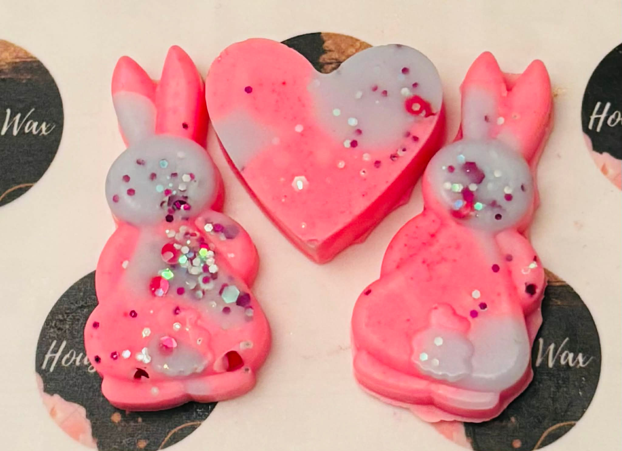 2x Bunny Tails With Love Heart