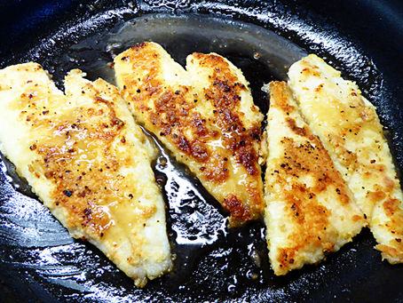 Friday Fish Night:  Flounder in Lemon Butter Sauce
