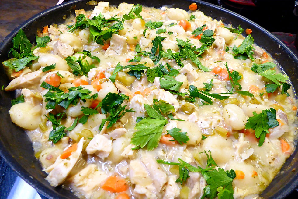 Have Leftover Chicken (or Turkey)? Make 20 Minute Skillet Chicken Pot Pie Gnocchi