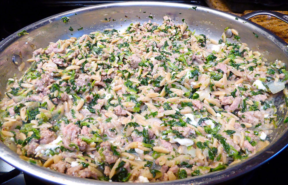 How to Make an Inexpensive Ground Turkey Skillet Meal With Orzo and