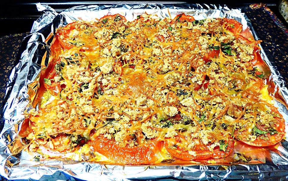 Cheesy Parsley Baked Tomatoes