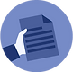 Cartoon hand holding piece of paper