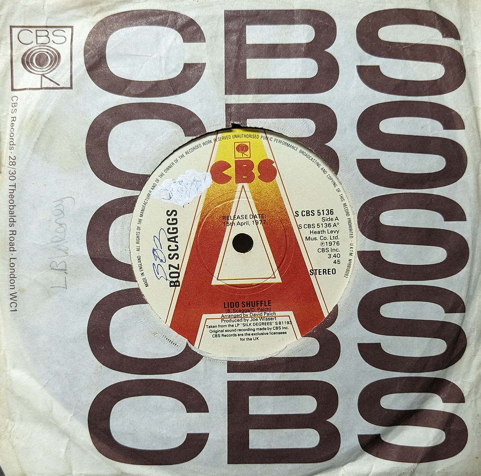 BOZ SCAGGS/LIDO SHUFFLE1976'UK CBS PROMO7INCH