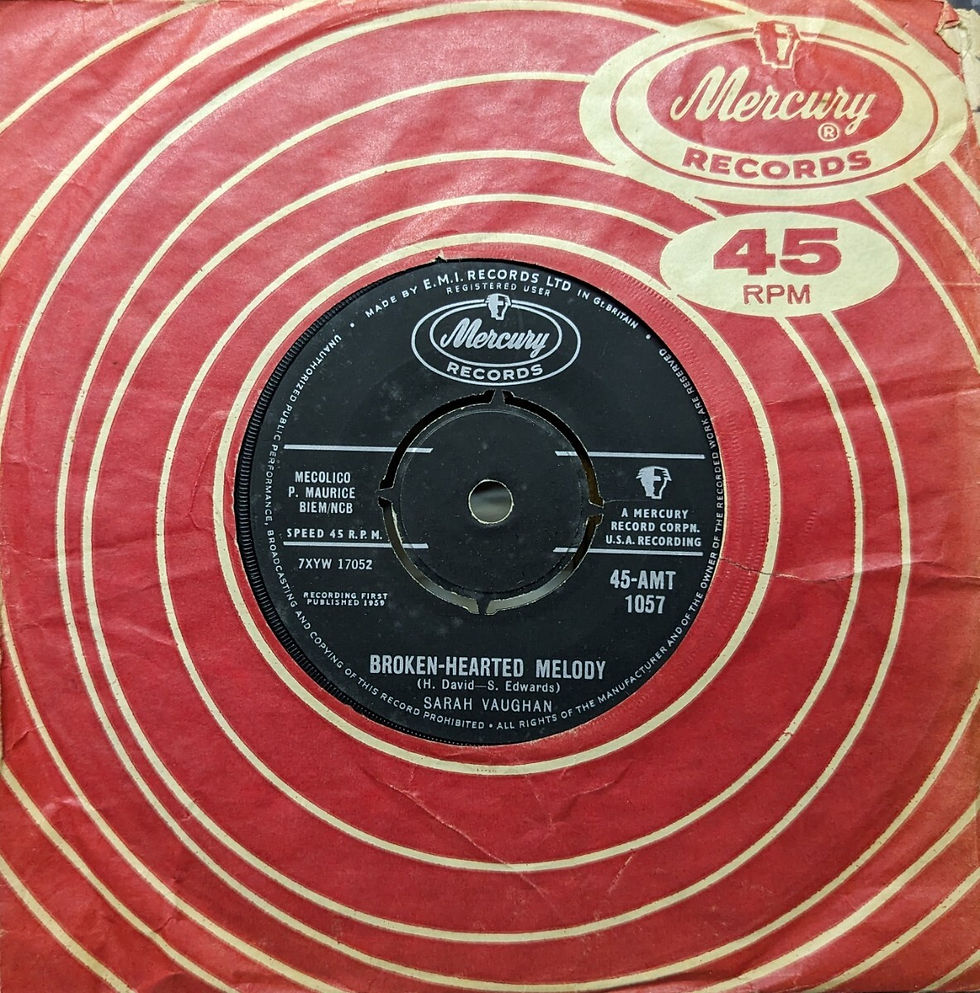 SARAH VAUGHAN/BROKEN-HEARTED MELODY1959'UK MERCURY7INCH