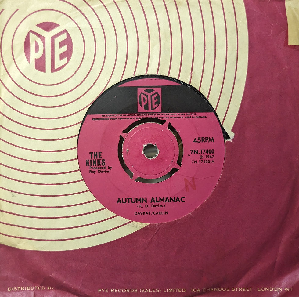 THE KINKS/AUTUMN ALMANAC1967'UK PYE7INCH