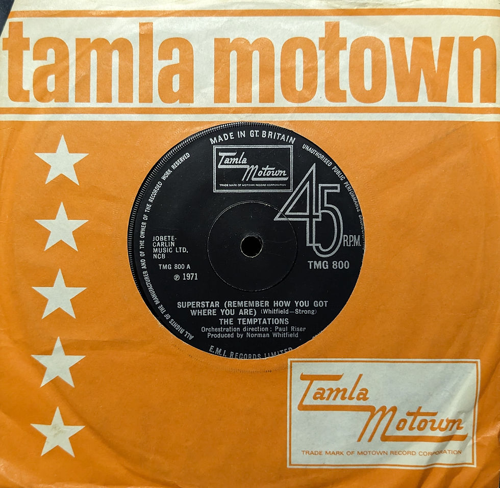 THE TEMPTATIONS/SUPERSTAR(RMEMBER HOW YOU GOT WHER)1971'UK MOTOWN7INCH