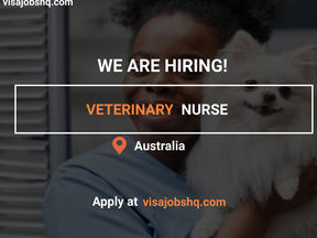 A VETERINARY HOSPITAL IN AUSTRALIA IS HIRING A VETERINARY NURSE, VISA SPONSORSHIP AVAILABLE 