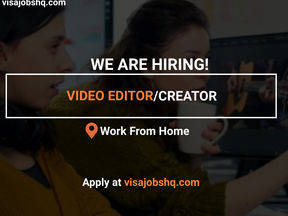 NOW HIRING VIDEO EDITOR/CREATOR, THIS IS A FULLY REMOTE OPPORTUNITY, APPLY NOW