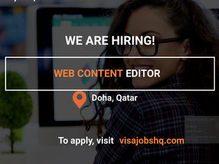 WEB CONTENT EDITOR, IN DUBAI | RELOCATE TO DUBAI URGENTLY WITH WORK VISA