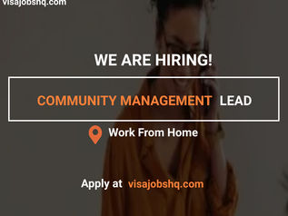 JOIN A FULLY REMOTE TEAM AS A COMMUNITY MANAGEMENT LEAD, OPEN TO CANDIDATES GLOBALLY, APPLY NOW