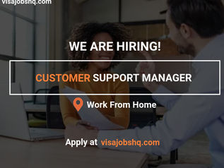 DRIVE EXCEPTIONAL SERVICE AND LEAD A DYNAMIC TEAM AS A CUSTOMER SUPPORT MANAGER WORK IS REMOTE