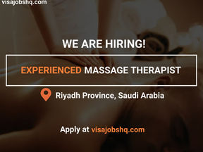 VISA SPONSORSHIP IS AVAILABLE FOR AN EXPERIENCED MASSAGE THERAPIST, $2000 MONTHLY