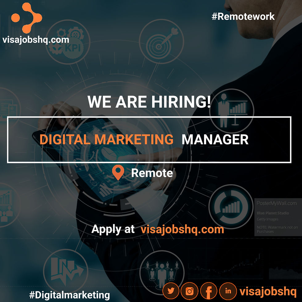 DIGITAL MARKETING MANAGER | €55,000 ANNUALLY | REMOTE