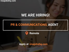 URGENTLY HIRING PR & COMMUNNICATIONS AGENT, FULLY REMOTE AND WORK FROM HOME