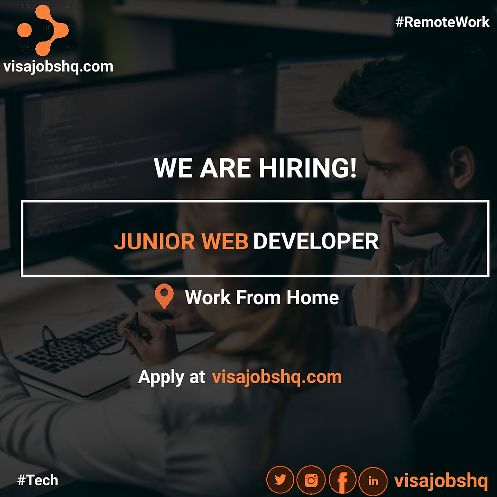 NOW HIRING A JUNIOR WEB DEVELOPER, FULLY REMOTE AND WORK FROM HOME ...