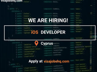 iOS DEVELOPER, RELOCATE TO CYPRUS WITH WORK VISA SPONSORSHIP