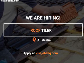 NOW HIRING ROOF TILERS IN AUSTRALIA, VISA SPONSORSHIP IS AVAILABLE, APPLY NOW