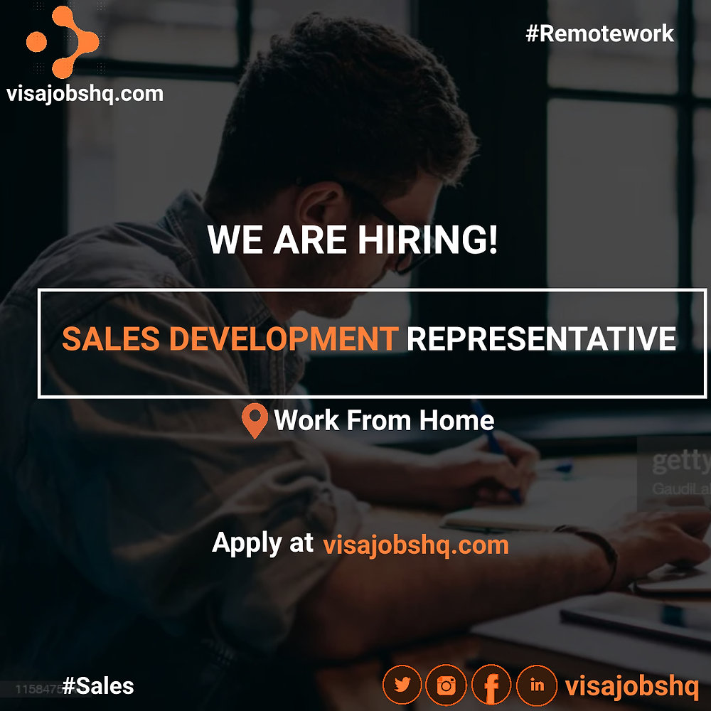 SALES DEVELOPMENT REPRESENTATIVE, €45,000 - €50,000 ANNUALLY, WORK FROM ...