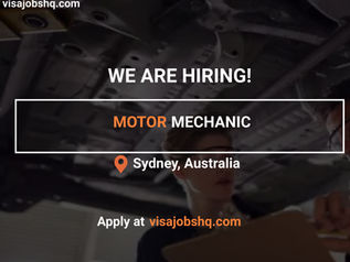 MOTOR MECHANIC IN SYDNEY, $80,000 ANNUALLY | RELOCATE TO AUSTRALIA WITH WORK VISA SPONSORSHIP