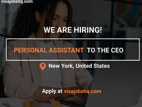 RELOCATE TO THE US AS A PERSONAL ASSISTANT TO THE CEO, VISA SPONSORSHIP AVAILABLE, $80,000 ANNUALLY