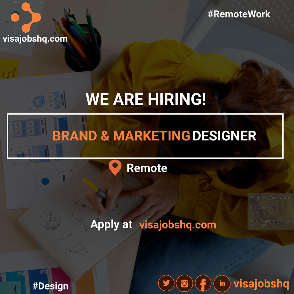 BRAND AND MARKETING DESIGNER | FULLY REMOTE, WORK FROM HOME