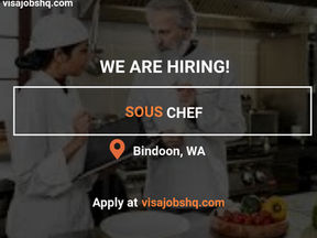 ELEVATE YOUR CAREER IN FINE DINNING AS A SOUS CHEF WITH VISA SPONSORSHIP TO AUSTRALIA