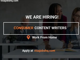 APPLY NOW AS A CONSUMER CONTENT WRITER, WORK IS FULLY REMOTE