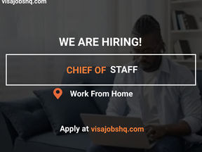 WE ARE HIRING A CHIEF OF STAFF FOR A FULLY REMOTE ROLE, OPEN TO CANDIDATES GLOBALLY, APPLY NOW