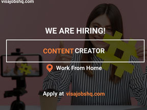 WE ARE SEEING A CREATIVE CONTENT CREATOR TO DRIVE GROWTH, WORK IS 100% REMOTE